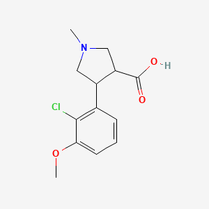 4-(2-Chloro-3-methoxyphenyl)-1-methylpyrrolidine-3-carboxylic acid