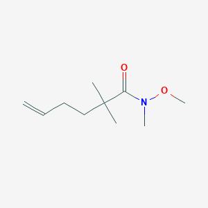 N-methoxy-N,2,2-trimethylhex-5-enamide