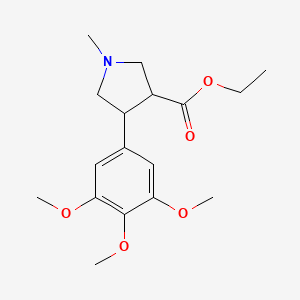 molecular formula C17H25NO5 B15528502 Ethyl 1-methyl-4-(3,4,5-trimethoxyphenyl)pyrrolidine-3-carboxylate 