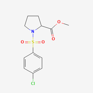 molecular formula C12H14ClNO4S B15528653 Methyl 1-((4-chlorophenyl)sulfonyl)pyrrolidine-2-carboxylate 