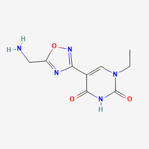 5-(5-(aminomethyl)-1,2,4-oxadiazol-3-yl)-1-ethylpyrimidine-2,4(1H,3H)-dione