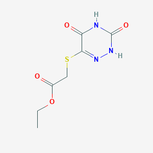 molecular formula C7H9N3O4S B15528926 Ethyl [(3,5-dihydroxy-1,2,4-triazin-6-yl)sulfanyl]acetate 