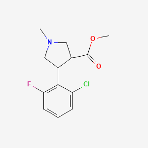 molecular formula C13H15ClFNO2 B15529003 Methyl 4-(2-chloro-6-fluorophenyl)-1-methylpyrrolidine-3-carboxylate 