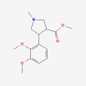 molecular formula C15H21NO4 B15529462 Methyl 4-(2,3-dimethoxyphenyl)-1-methylpyrrolidine-3-carboxylate 