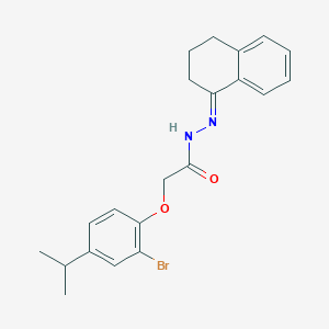 (E)-2-(2-bromo-4-isopropylphenoxy)-N'-(3,4-dihydronaphthalen-1(2H)-ylidene)acetohydrazide