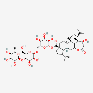 [(2S,3R,4S,5S,6R)-6-[[(2R,3R,4R,5S,6R)-3,4-dihydroxy-6-(hydroxymethyl)-5-[(2S,3R,4R,5R,6S)-3,4,5-trihydroxy-6-methyloxan-2-yl]oxyoxan-2-yl]oxymethyl]-3,4,5-trihydroxyoxan-2-yl] (1R,2R,5S,8R,10R,16R,17S,18S)-16-hydroxy-1,2,17-trimethyl-14-oxo-8,18-bis(prop-1-en-2-yl)-13-oxapentacyclo[10.8.1.02,10.05,9.017,21]henicosane-5-carboxylate