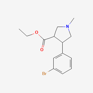 Ethyl 4-(3-bromophenyl)-1-methylpyrrolidine-3-carboxylate