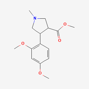 molecular formula C15H21NO4 B15529762 Methyl 4-(2,4-dimethoxyphenyl)-1-methylpyrrolidine-3-carboxylate 