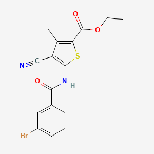 molecular formula C16H13BrN2O3S B15529873 Ethyl 5-(3-bromobenzamido)-4-cyano-3-methylthiophene-2-carboxylate 