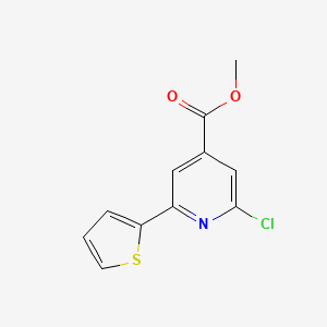 molecular formula C11H8ClNO2S B15530453 Methyl 2-chloro-6-(thiophen-2-yl)pyridine-4-carboxylate 