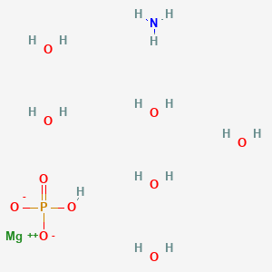 molecular formula H16MgNO10P B15530527 Magnesium;azane;hydrogen phosphate;hexahydrate 