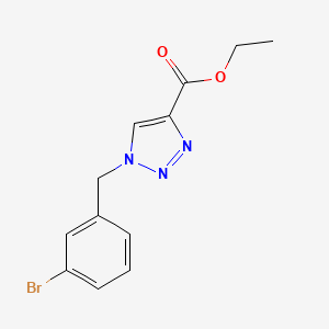 molecular formula C12H12BrN3O2 B15530685 ethyl 1-[(3-bromophenyl)methyl]-1H-1,2,3-triazole-4-carboxylate 