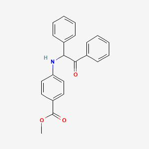 molecular formula C22H19NO3 B15530736 Methyl 4-[(2-oxo-1,2-diphenylethyl)amino]benzoate 