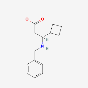 molecular formula C15H21NO2 B15530881 Methyl 3-(benzylamino)-3-cyclobutylpropanoate 