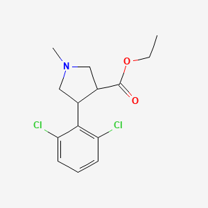 molecular formula C14H17Cl2NO2 B15530951 Ethyl 4-(2,6-dichlorophenyl)-1-methylpyrrolidine-3-carboxylate 