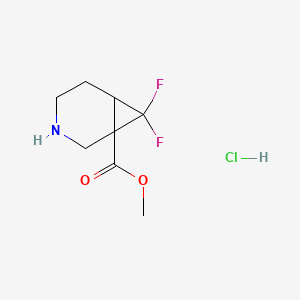 molecular formula C8H12ClF2NO2 B15531296 Methyl 7,7-difluoro-3-azabicyclo[4.1.0]heptane-1-carboxylate hydrochloride 