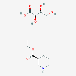 molecular formula C12H23NO7 B15531321 ethyl (3S)-piperidine-3-carboxylate;(2S,3R)-2,3,4-trihydroxybutanoic acid 