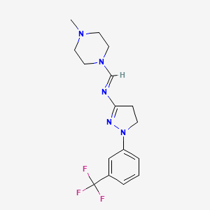 1-(4-methylpiperazin-1-yl)-N-[2-[3-(trifluoromethyl)phenyl]-3,4-dihydropyrazol-5-yl]methanimine