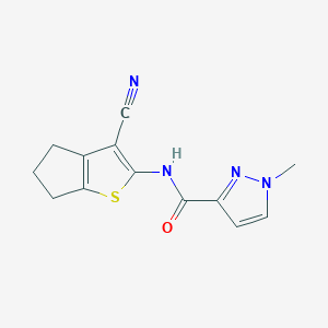 N-(3-cyano-5,6-dihydro-4H-cyclopenta[b]thiophen-2-yl)-1-methyl-1H-pyrazole-3-carboxamide