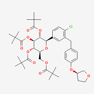 (2R,3R,4S,5S,6S)-2-(4-Chloro-3-(4-(((R)-tetrahydrofuran-3-yl)oxy)benzyl)phenyl)-6-((pivaloyloxy)methyl)tetrahydro-2H-pyran-3,4,5-triyl tris(2,2-dimethylpropanoate)