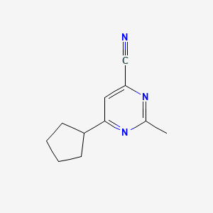 6-Cyclopentyl-2-methylpyrimidine-4-carbonitrile