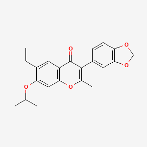 3-(benzo[d][1,3]dioxol-5-yl)-6-ethyl-7-isopropoxy-2-methyl-4H-chromen-4-one