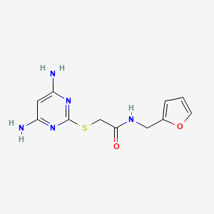 2-((4,6-diaminopyrimidin-2-yl)thio)-N-(furan-2-ylmethyl)acetamide