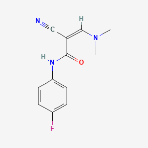 (2Z)-2-cyano-3-(dimethylamino)-N-(4-fluorophenyl)prop-2-enamide