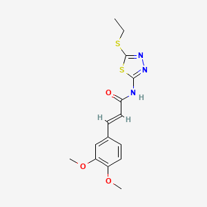 (E)-3-(3,4-dimethoxyphenyl)-N-(5-(ethylthio)-1,3,4-thiadiazol-2-yl)acrylamide