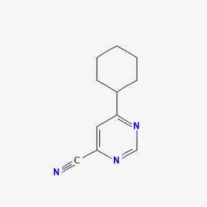 6-Cyclohexylpyrimidine-4-carbonitrile