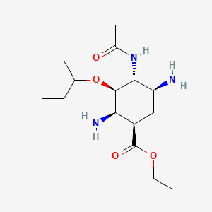 Ethyl (1R,2R,3R,4R,5S)-4-acetamido-2,5-diamino-3-(pentan-3-yloxy)cyclohexane-1-carboxylate