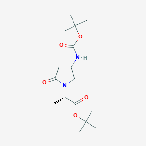 tert-Butyl (2S)-2-[4-(Boc-amino)-2-oxo-1-pyrrolidinyl]propanoate