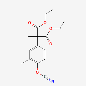 molecular formula C16H19NO5 B15532175 Diethyl 2-(4-cyanato-3-methylphenyl)-2-methylmalonate 