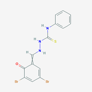 B155322 1-[(3,5-Dibromo-6-oxocyclohexa-2,4-dien-1-ylidene)methylamino]-3-phenylthiourea CAS No. 1713-69-5