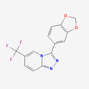 3-(1,3-Benzodioxol-5-yl)-6-(trifluoromethyl)[1,2,4]triazolo[4,3-a]pyridine