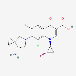 7-((R)-7-Amino-5-azaspiro[2.4]heptan-5-yl)-8-chloro-6-fluoro-1-((1S,2S)-2-fluorocyclopropyl)-4-oxo-1,4-dihydroquinoline-3-carboxylic acid