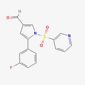 5-(3-Fluorophenyl)-1-(pyridin-3-ylsulfonyl)-1H-pyrrole-3-carbaldehyde