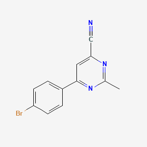 6-(4-Bromophenyl)-2-methylpyrimidine-4-carbonitrile