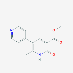 molecular formula C14H14N2O3 B155323 6-甲基-2-氧代-5-吡啶-4-基-1H-吡啶-3-甲酸乙酯 CAS No. 80442-07-5
