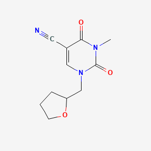 3-Methyl-2,4-dioxo-1-((tetrahydrofuran-2-yl)methyl)-1,2,3,4-tetrahydropyrimidine-5-carbonitrile