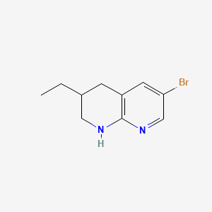 6-Bromo-3-ethyl-1,2,3,4-tetrahydro-1,8-naphthyridine