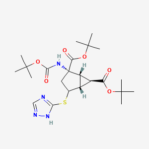 di-tert-Butyl (1R,2S,5R,6R)-4-((1H-1,2,4-triazol-5-yl)thio)-2-((tert-butoxycarbonyl)amino)bicyclo[3.1.0]hexane-2,6-dicarboxylate