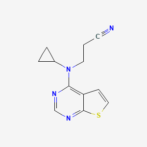 3-(Cyclopropyl(thieno[2,3-d]pyrimidin-4-yl)amino)propanenitrile