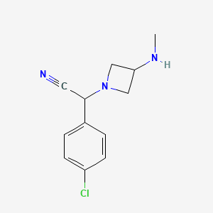 2-(4-Chlorophenyl)-2-(3-(methylamino)azetidin-1-yl)acetonitrile