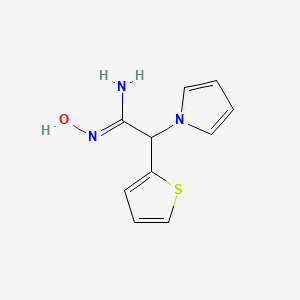 (Z)-N'-hydroxy-2-(1H-pyrrol-1-yl)-2-(thiophen-2-yl)acetimidamide