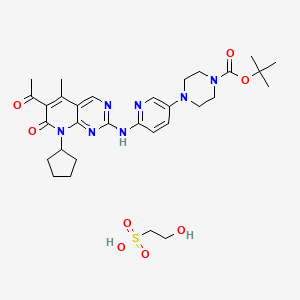 tert-Butyl 4-(6-((6-acetyl-8-cyclopentyl-5-methyl-7-oxo-7,8-dihydropyrido[2,3-d]pyrimidin-2-yl)amino)pyridin-3-yl)piperazine-1-carboxylate 2-hydroxyethanesulfonate