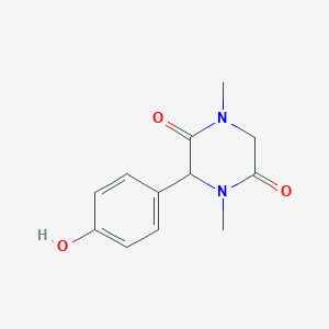 3-(4-Hydroxyphenyl)-1,4-dimethylpiperazine-2,5-dione