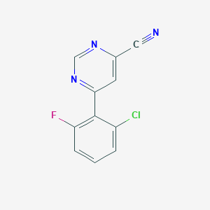 6-(2-Chloro-6-fluorophenyl)pyrimidine-4-carbonitrile