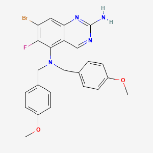 7-Bromo-6-fluoro-N5,N5-bis(4-methoxybenzyl)quinazoline-2,5-diamine