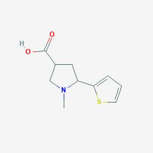 1-Methyl-5-(thiophen-2-yl)pyrrolidine-3-carboxylic acid